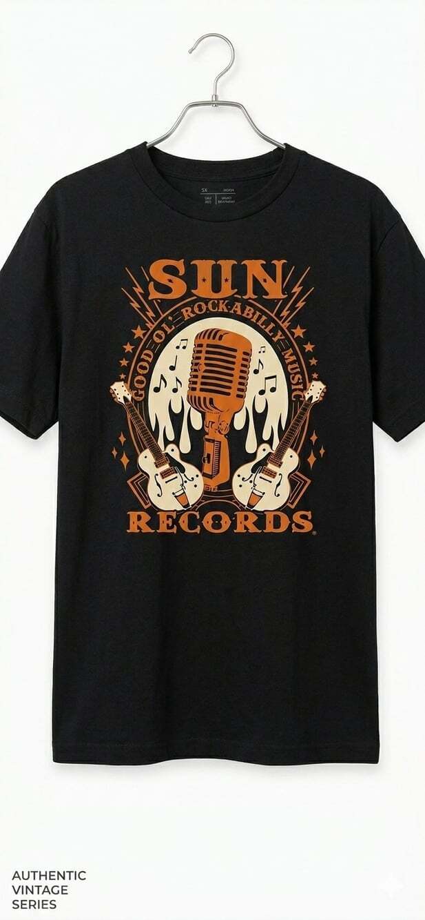 NEW Sun Record Studio Steady Shirt Size Large Rockabilly NWT Excellent CR60